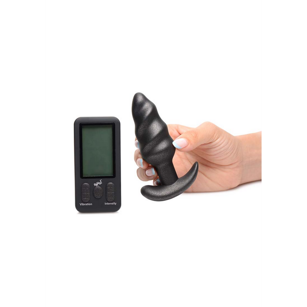 Vibrerende Silicone Swirl Plug met Afstandsbediening en 25 Snelheden