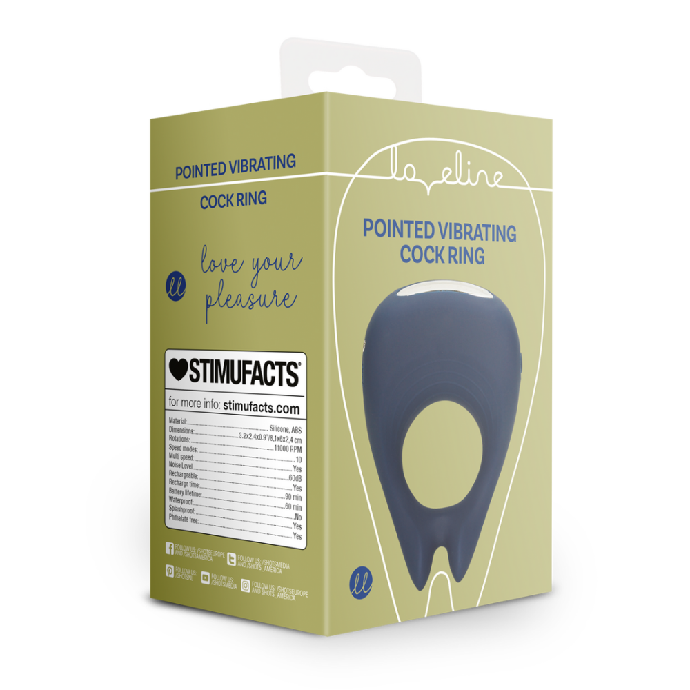 Puntige Vibrerende Cockring - Baltisch Blauw