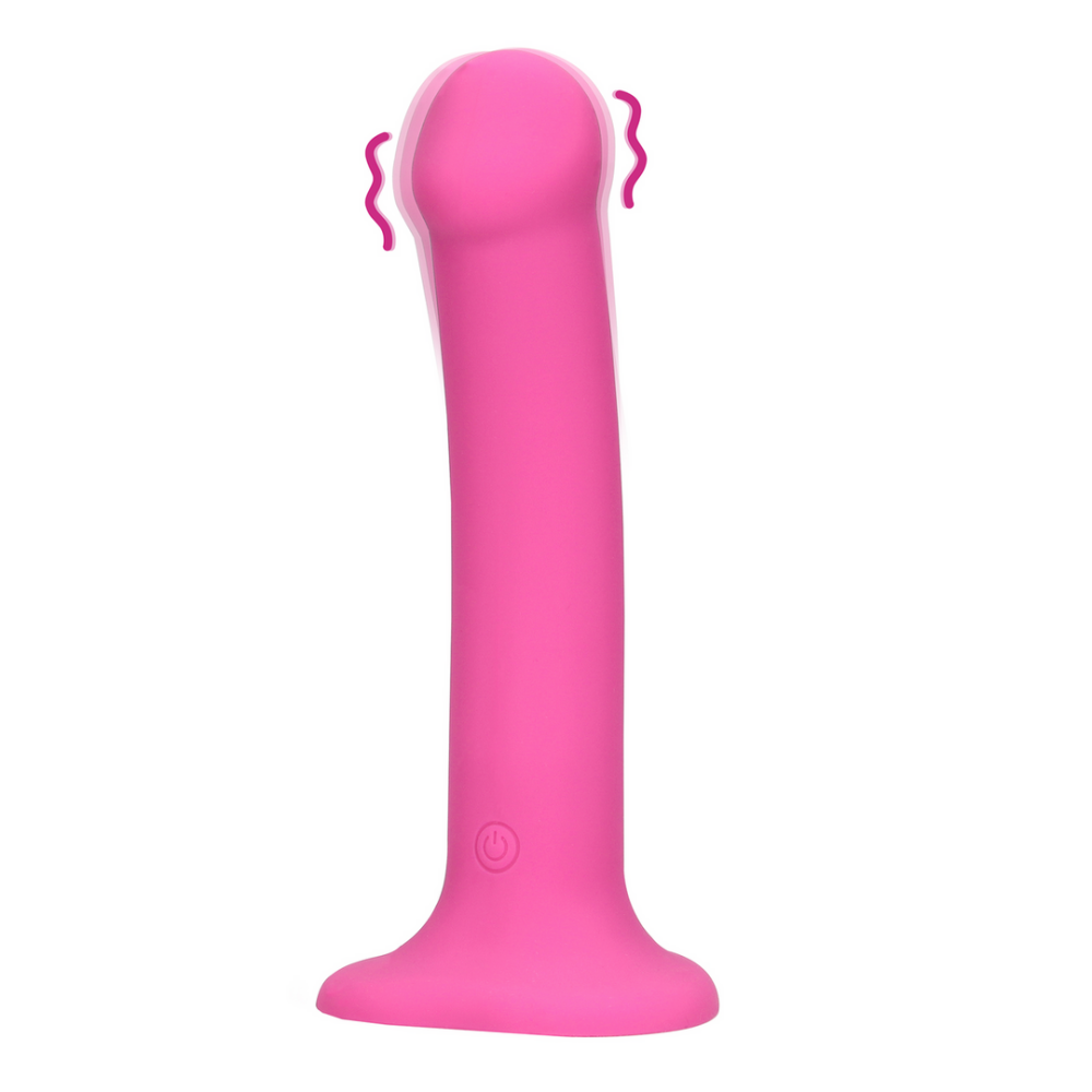Non-Phallic Vibrerende Dildo - Medium - Krachtig Roze