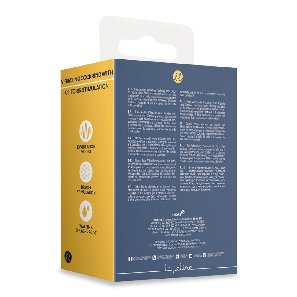 Vibrerende Cockring met Clitoris Stimulatie - Indigo Blauw