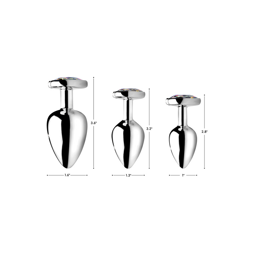 Rainbow Prism - Hart Butt Plug - Klein