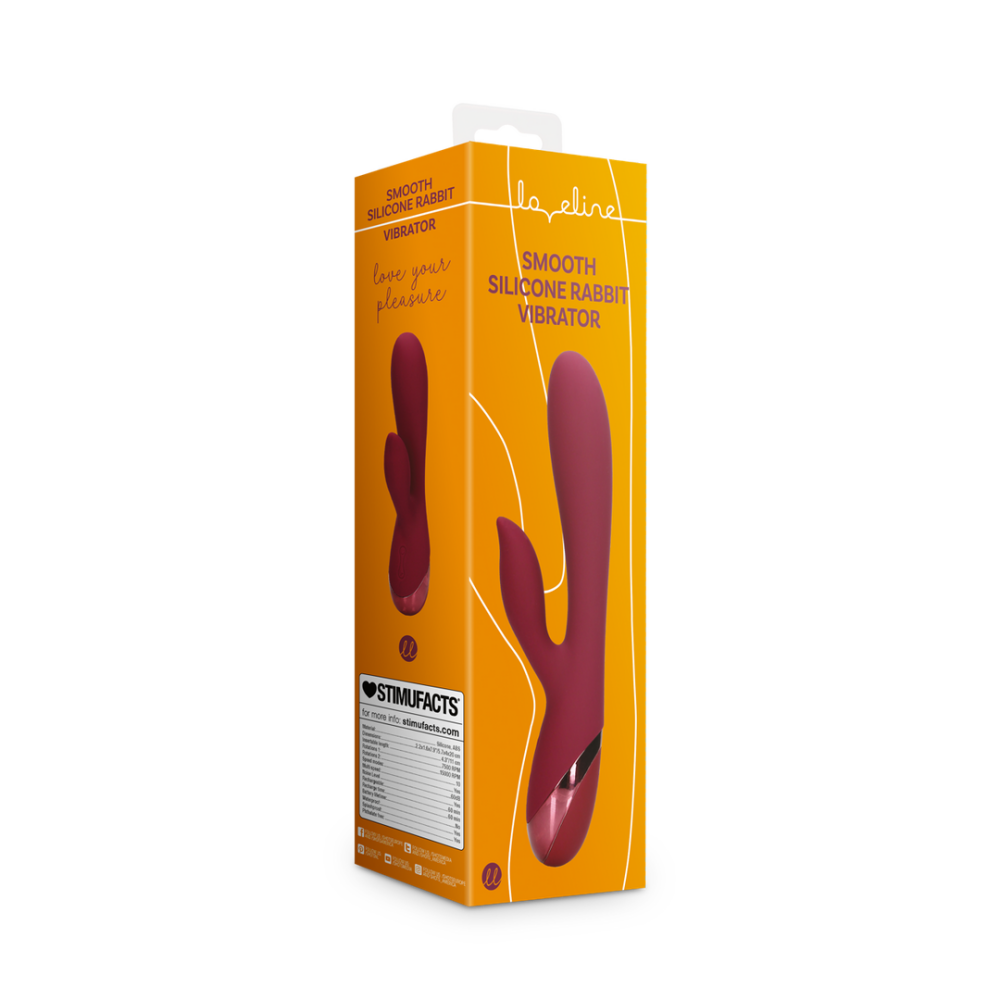 Zachte Siliconen Konijn Vibrator - Donker Kers