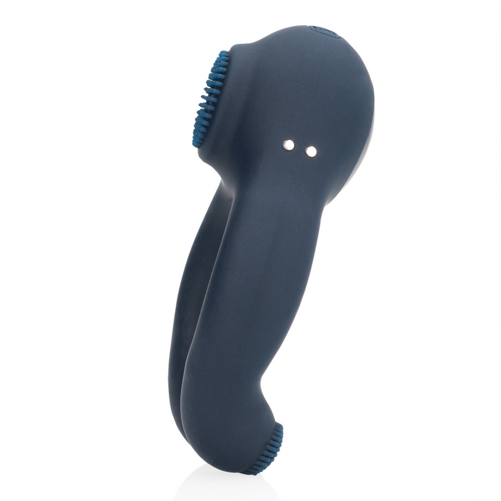 Vibrerende Cockring met Clitoris Stimulatie - Indigo Blauw